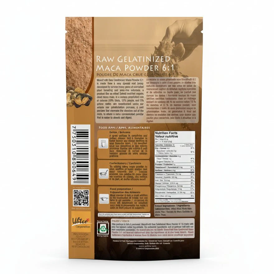 Peruvian Harvest Raw Gelatinized Maca 225 Grams Powder - Image 2