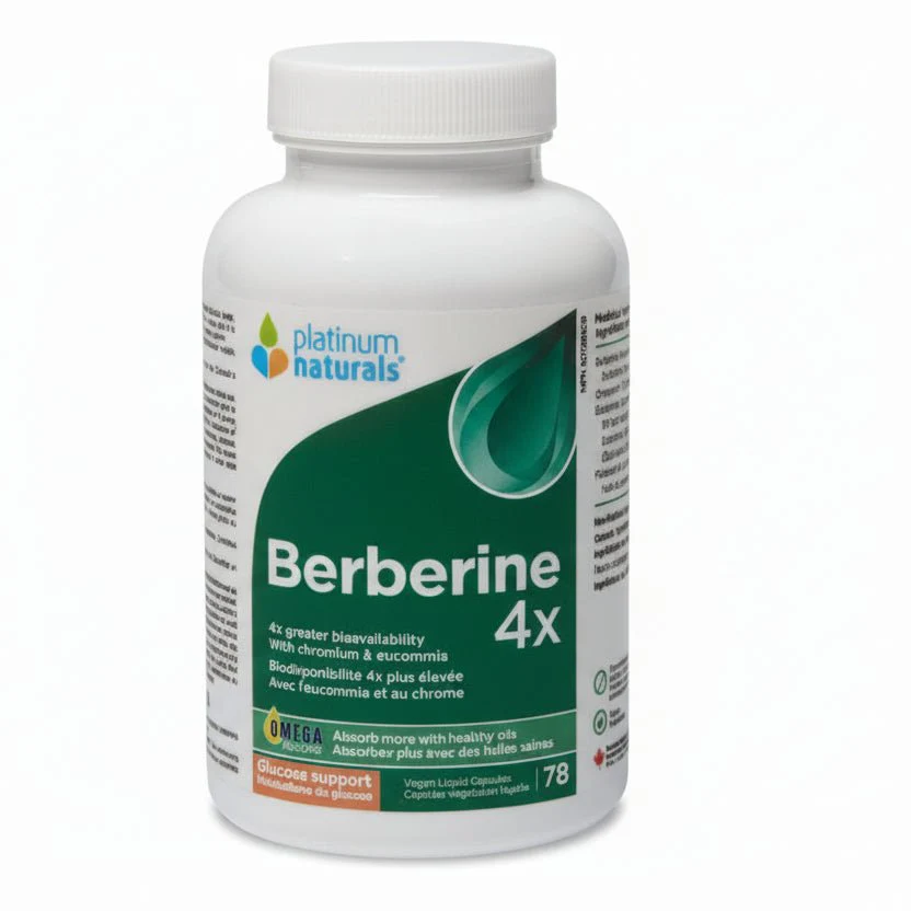 Platinum Naturals Berberine 4X, 78 Vegan Liquid Capsules, 30% Bonus