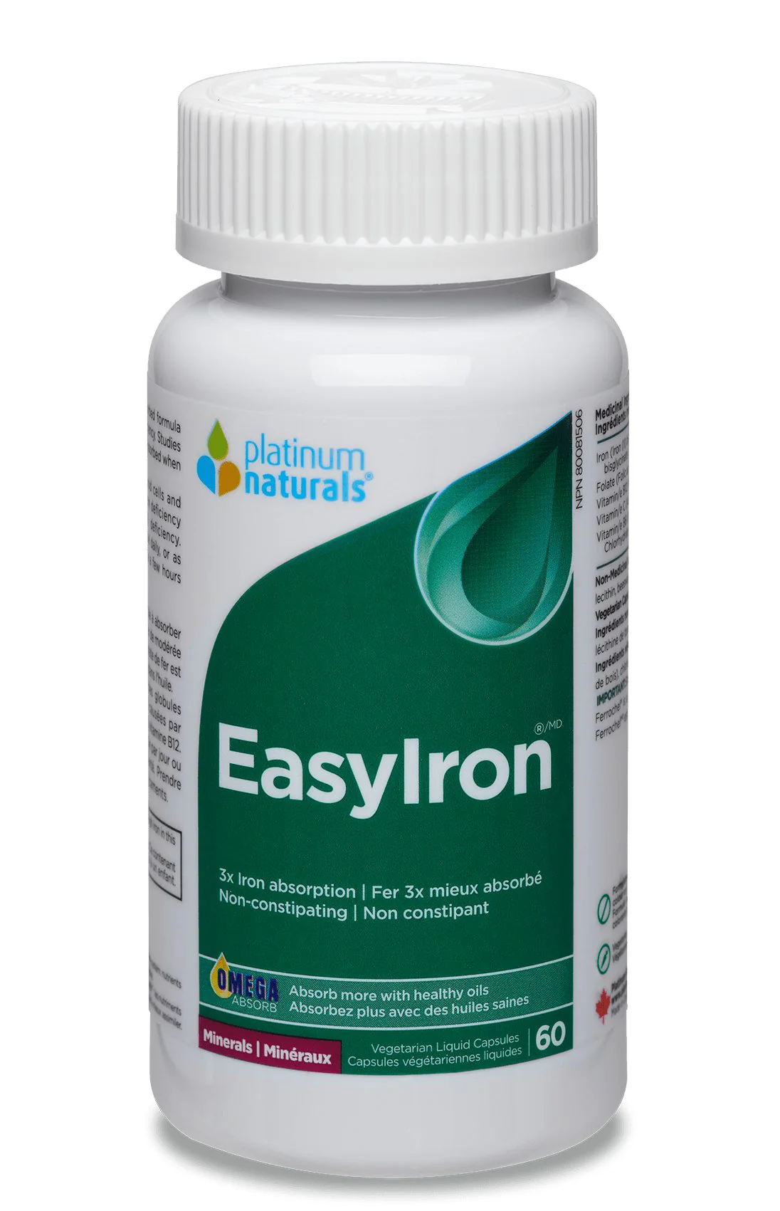 Platinum Naturals EasyIron® Veg Liquid Capsules