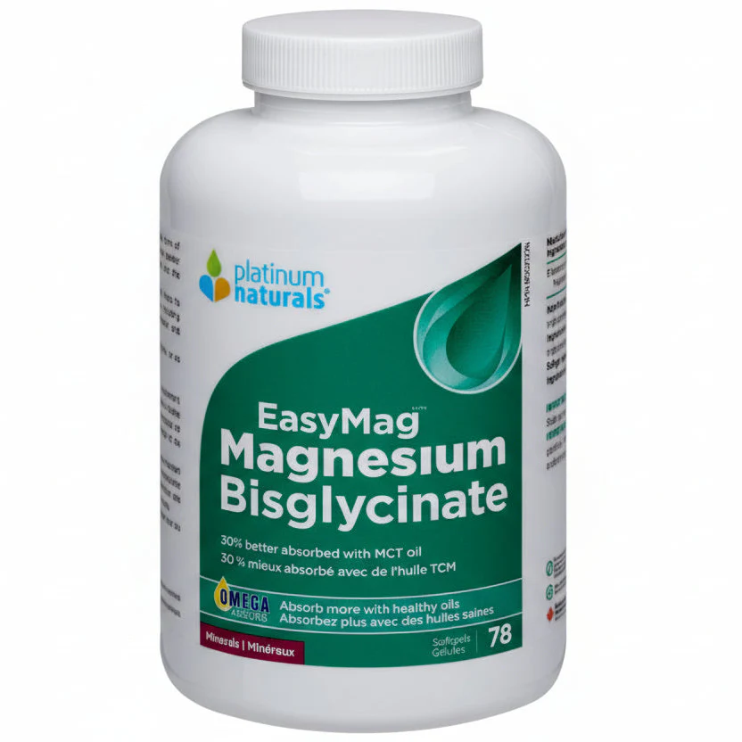 Platinum Naturals EasyMag Magnesium Bisglycinate 78 softgels, 30% Bonus