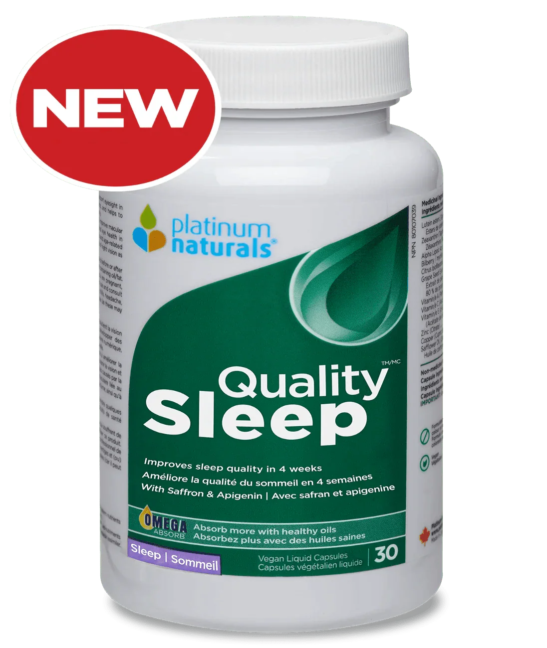 Platinum Naturals Quality Sleep™ 30 Vegan Liquid Capsules