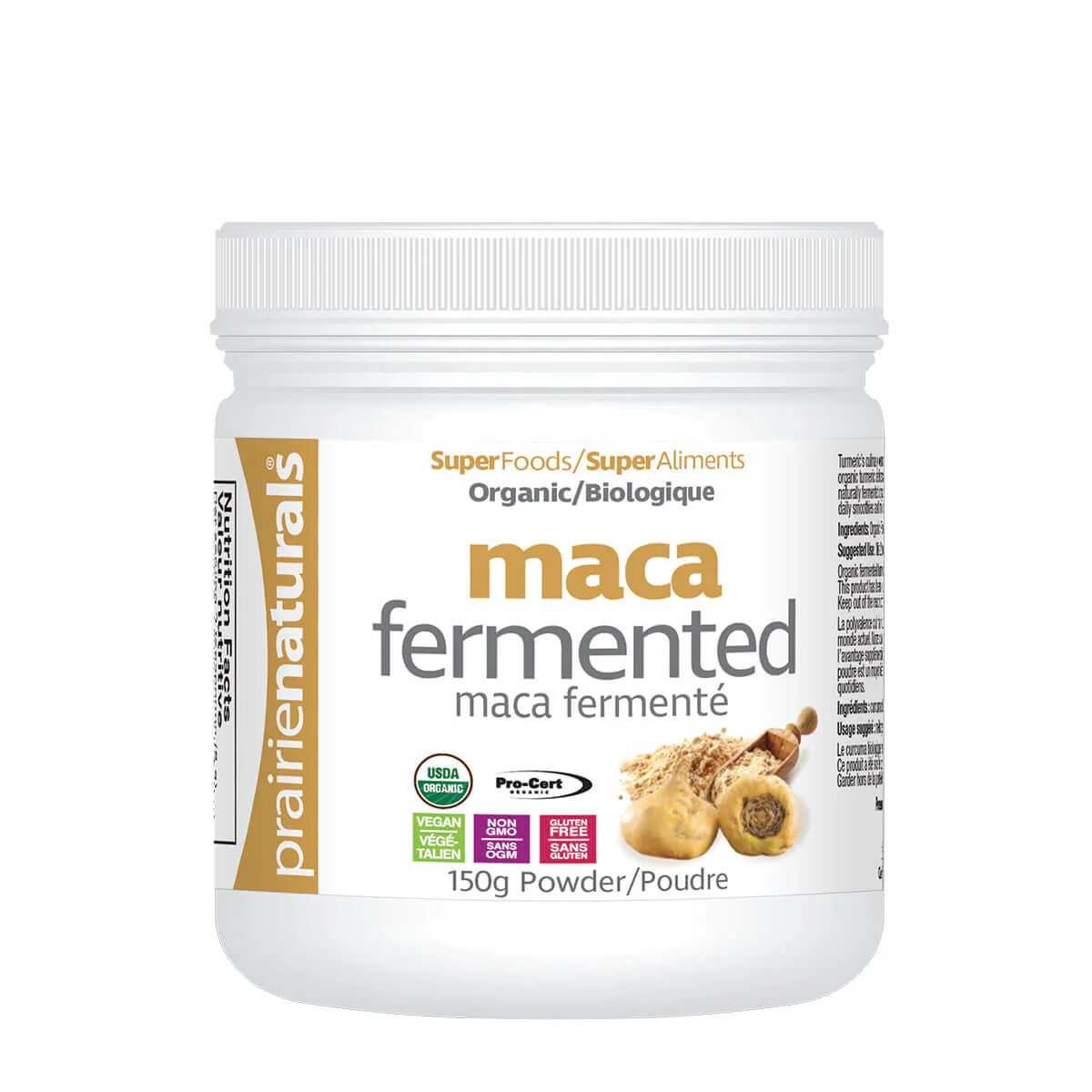 Prairie Naturals Fermented, Organic Maca Powder 150 Grams