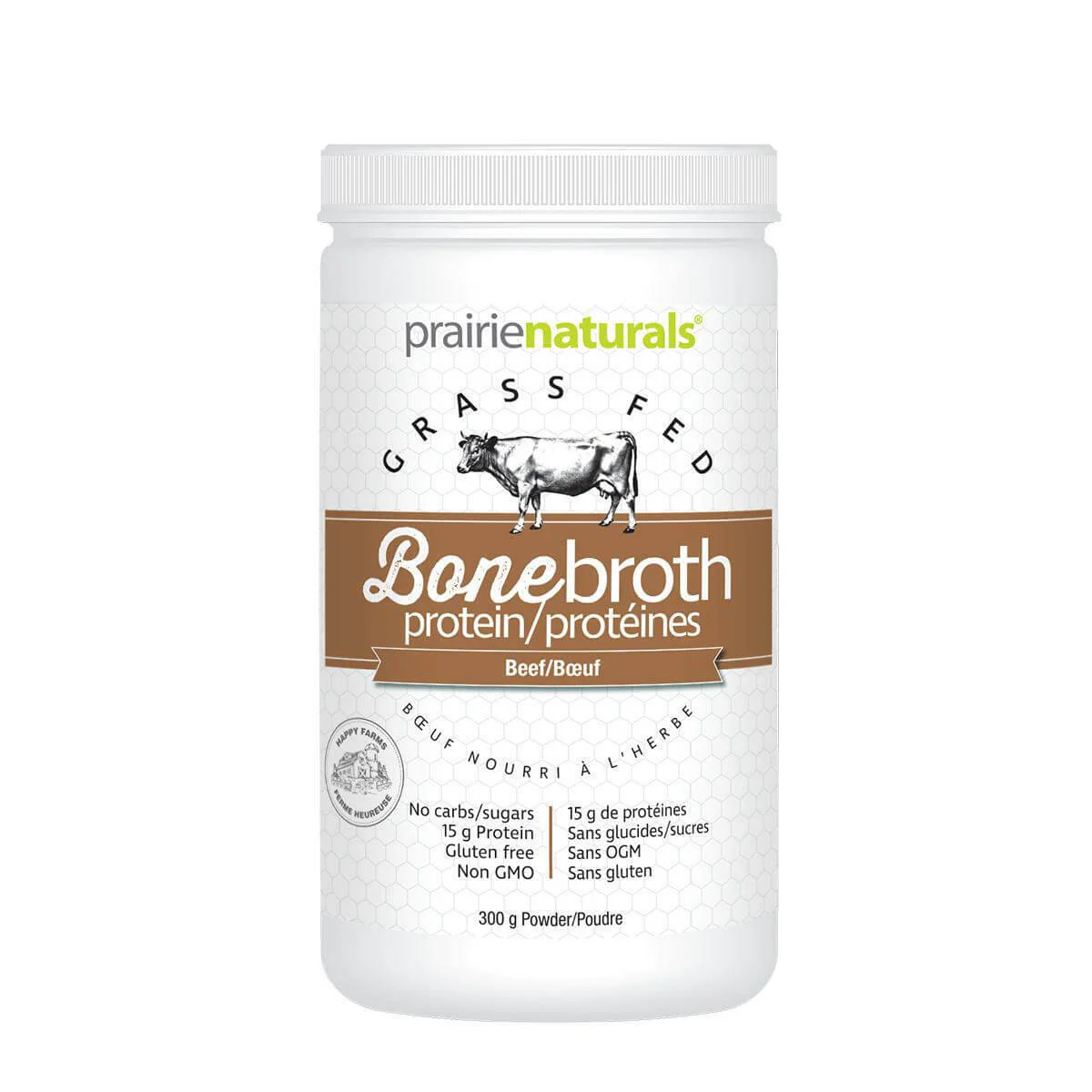 Prairie Naturals Grass Fed Beef Bone Broth Protein 300 Grams