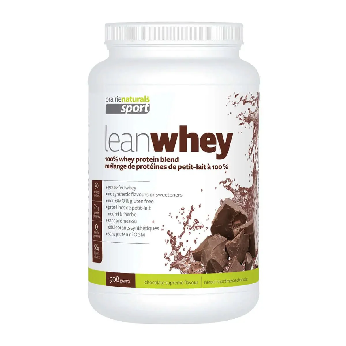 Prairie Naturals Lean Whey™ Protein Powder Chocolate Supreme 908 Grams