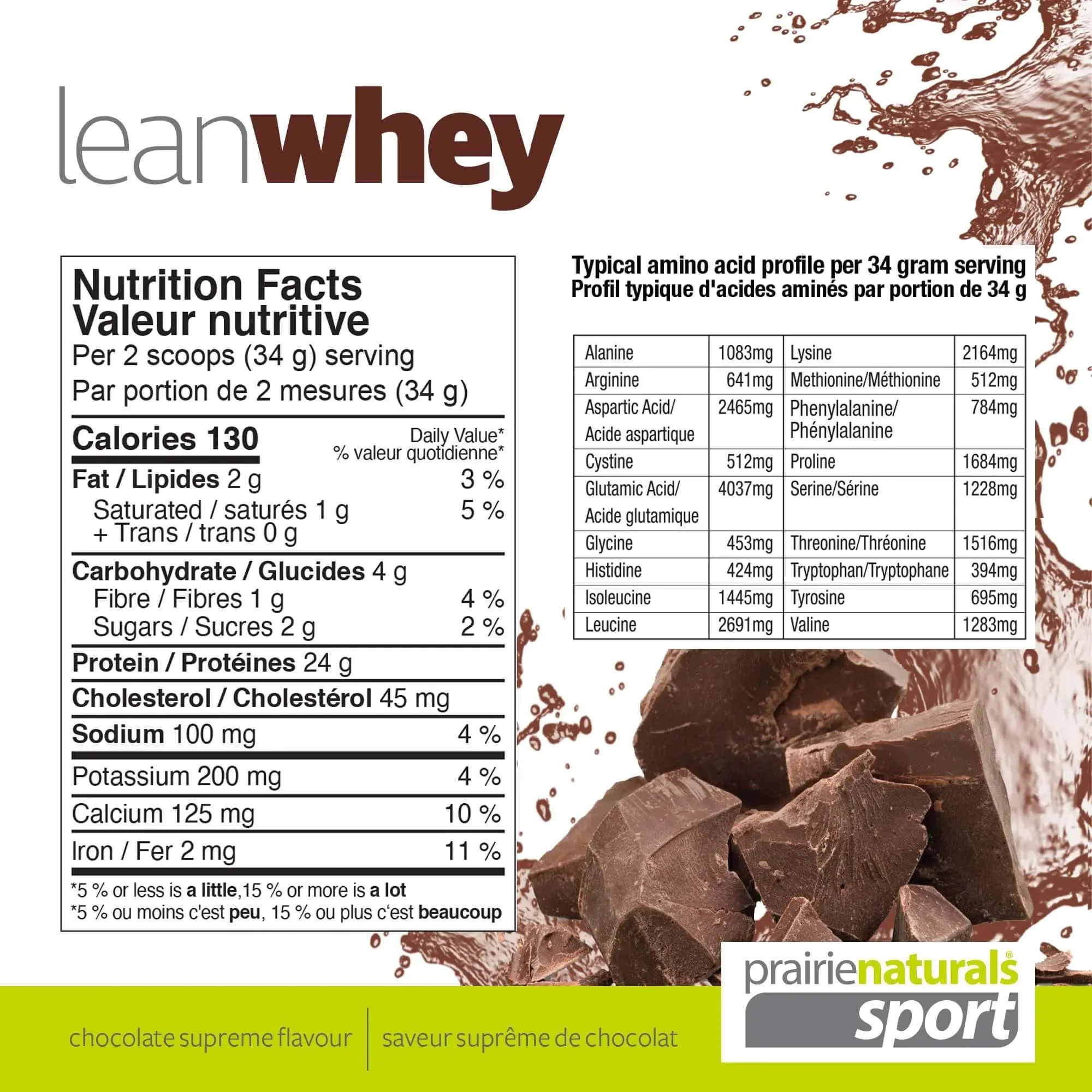 Prairie Naturals Lean Whey™ Protein Powder Chocolate Supreme 908 Grams - Image 2