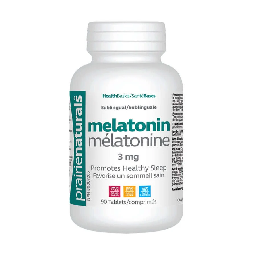 Prairie Naturals Melatonin 3mg 90 Sublingual Tablets