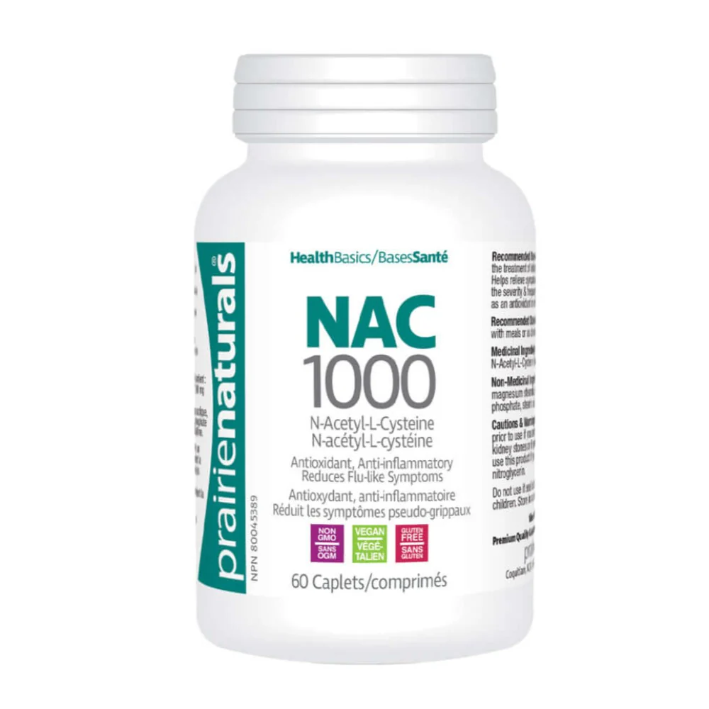 Prairie Naturals NAC 1000 mg 60 Caplets