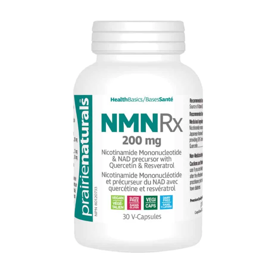 Prairie Naturals NMN Rx 200mg 30 Veg Capsules