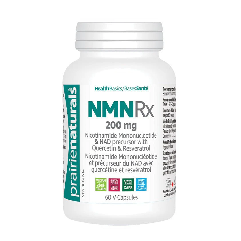 Prairie Naturals NMN Rx 200mg 60 Veg Capsules