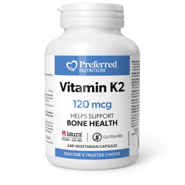 Preferred Nutrition Vitamin K2 120mcg 240 Capsules