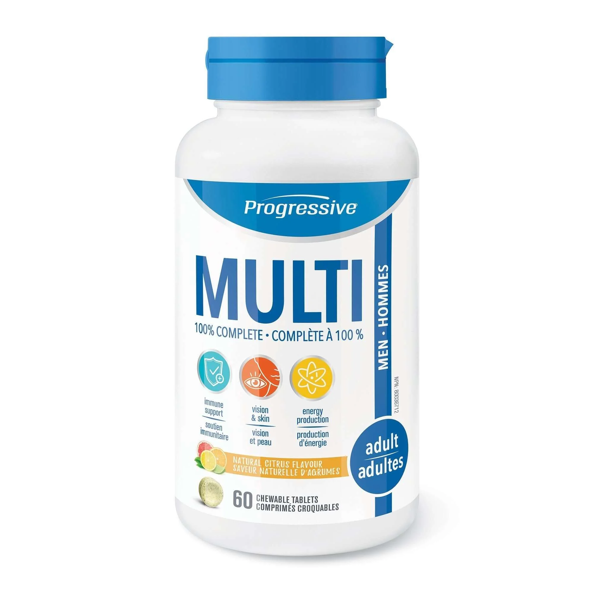 Progressive Multi for Adult Men 60 Chewable Tablets