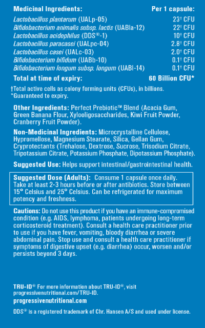 Progressive Perfect Probiotic 60 Billions 60 DR Veg Capsules - Image 2