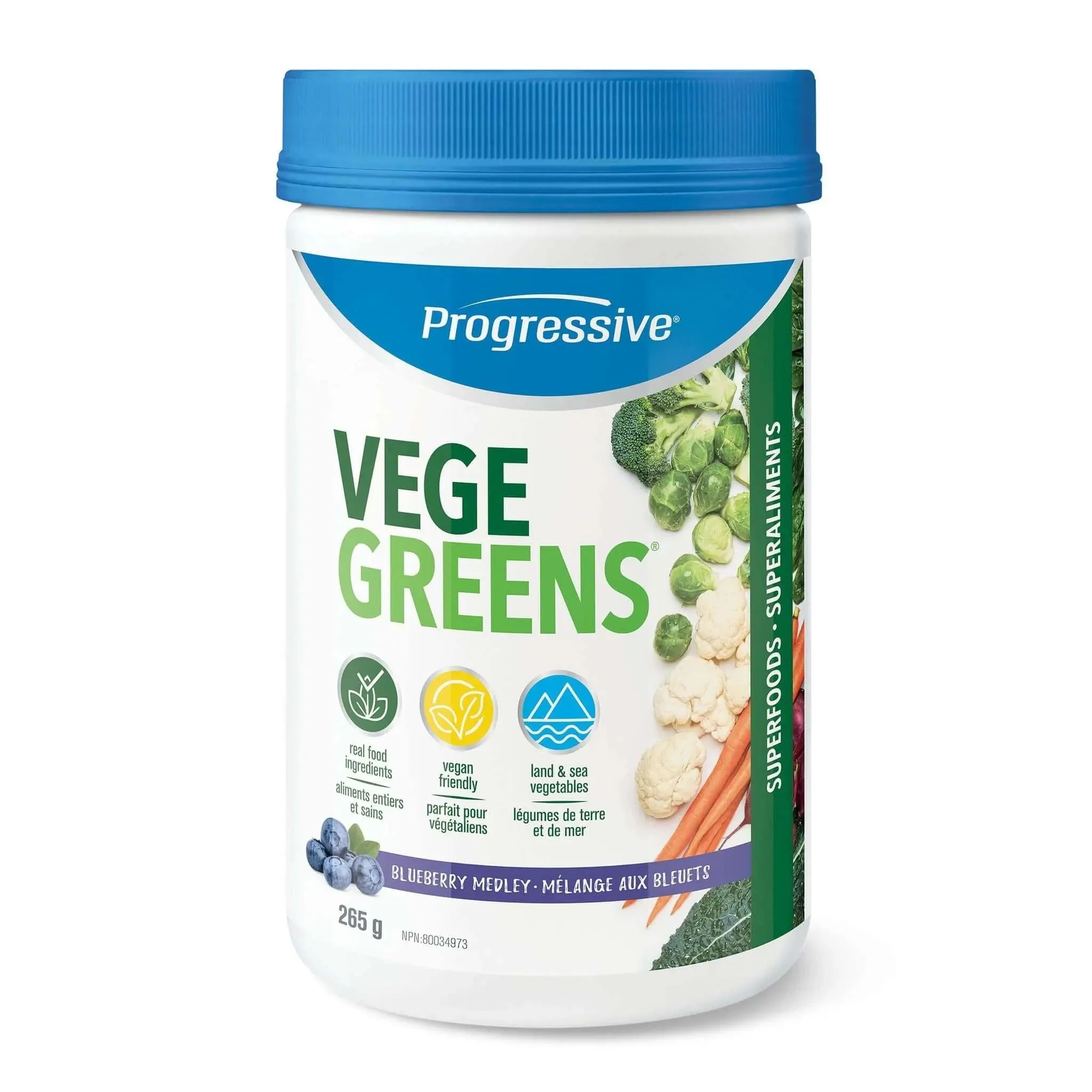 Progressive VegeGreens Blueberry Medley Powder