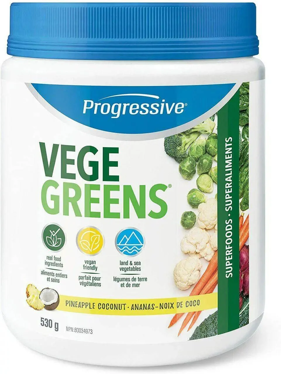 Progressive VegeGreens Pineapple Coconut Powder - Image 2