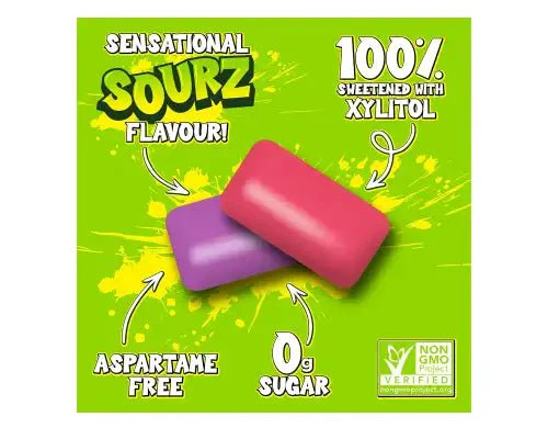 PUR Jumbo Gum Sourz Strawberry, Grape Flavour 20 Pieces - Image 3