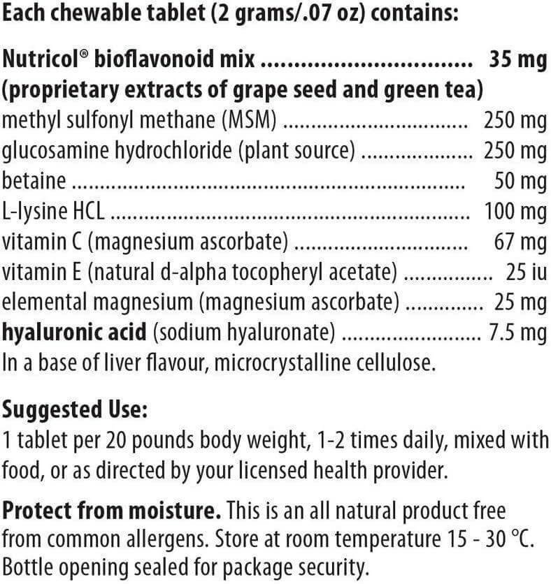 Purica Pet Recovery Extra Strength 120 Chewable Tablets - Small Animals - Image 6