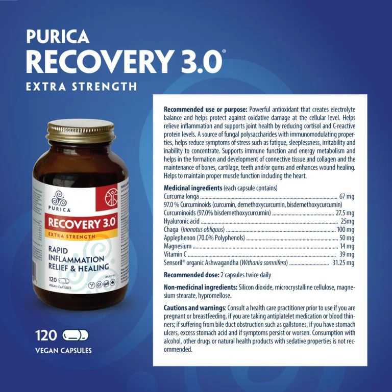 Purica Recovery 3.0 Extra Strength 120 Veg Capsules - Image 3