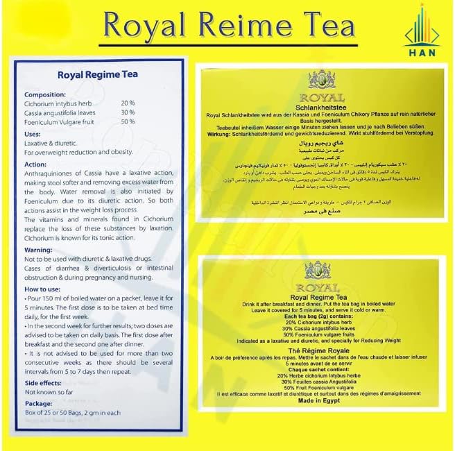 Royal Regime Weight Loss Diet Slimming 50 Tea Bags - Image 3