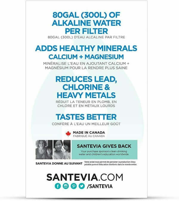 Santevia Mina Alkaline Pitcher Filter - Image 3