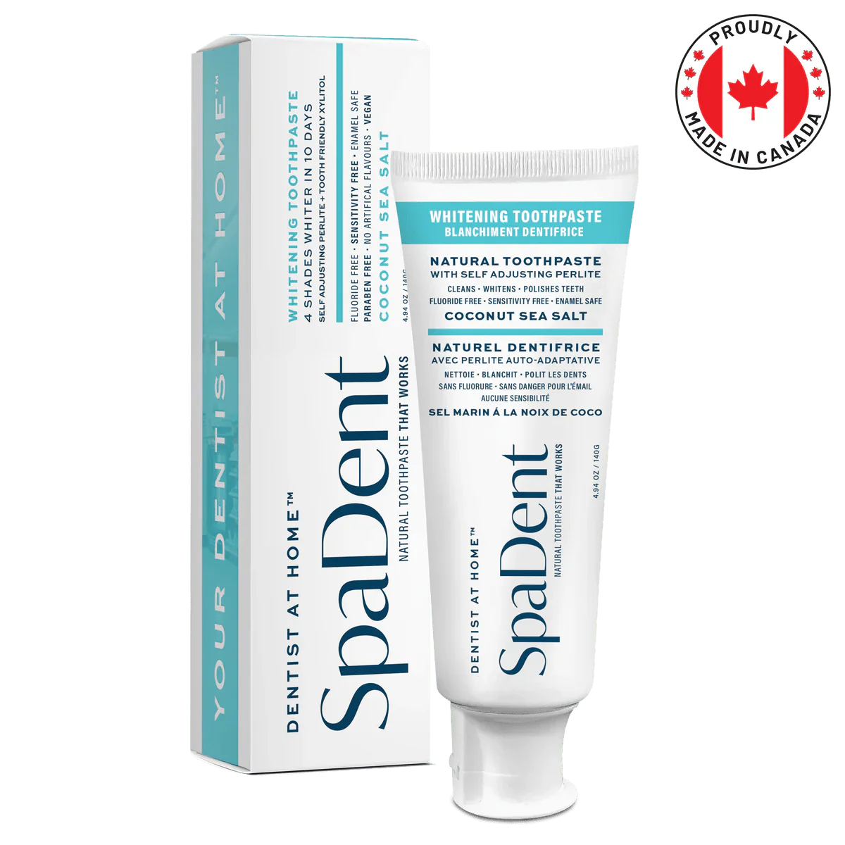 SD Naturals - Whitening Toothpaste, Coconut Sea Salt 156 Grams - Image 2
