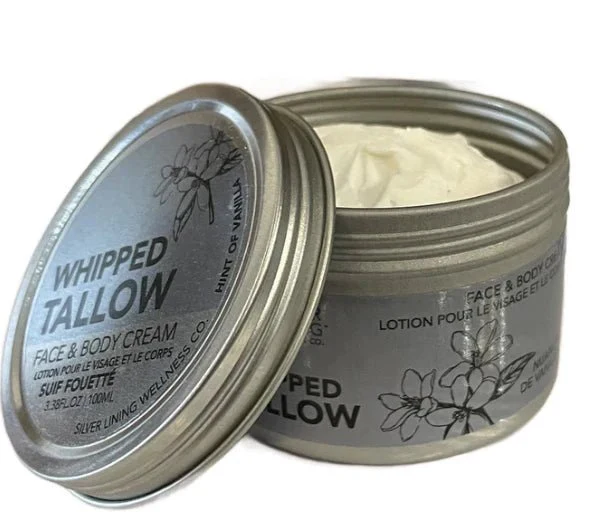 Silver Lining Whipped Beef Tallow Cream 100mL, Hint of Vanilla