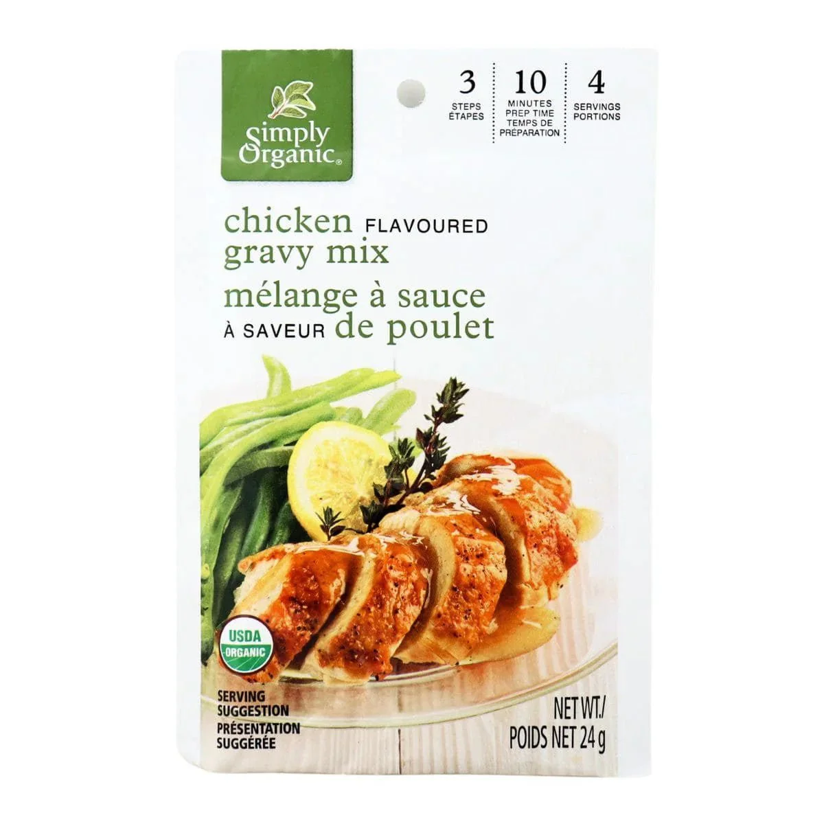 Simply Organic Chicken Flavored Gravy Mix 24 Grams