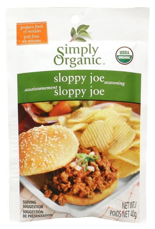 Simply Organic Sloppy Joe Seasoning 40 Grams