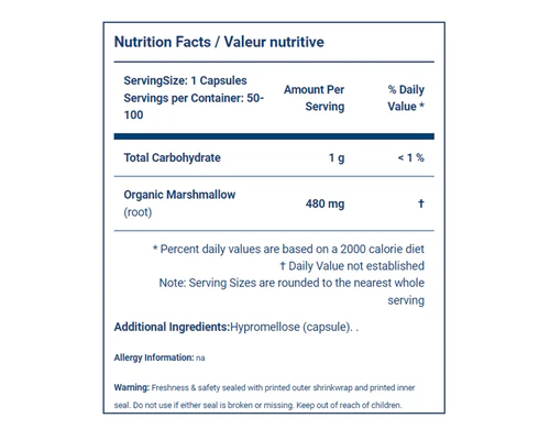 Solaray Marshmallow Root 100 Veg Capsules - Image 2