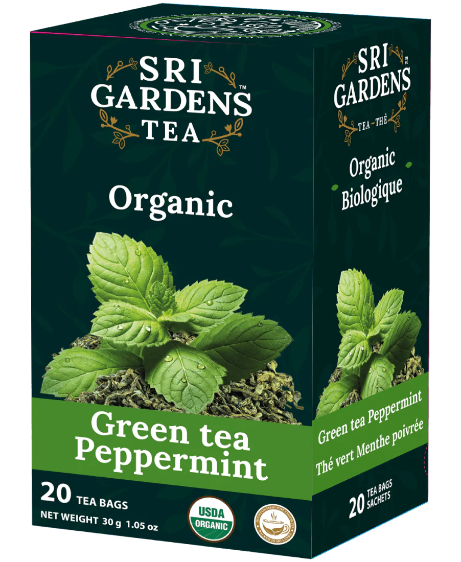 SRI Gardens Organic Green Tea & Peppermint 20 Tea Bags