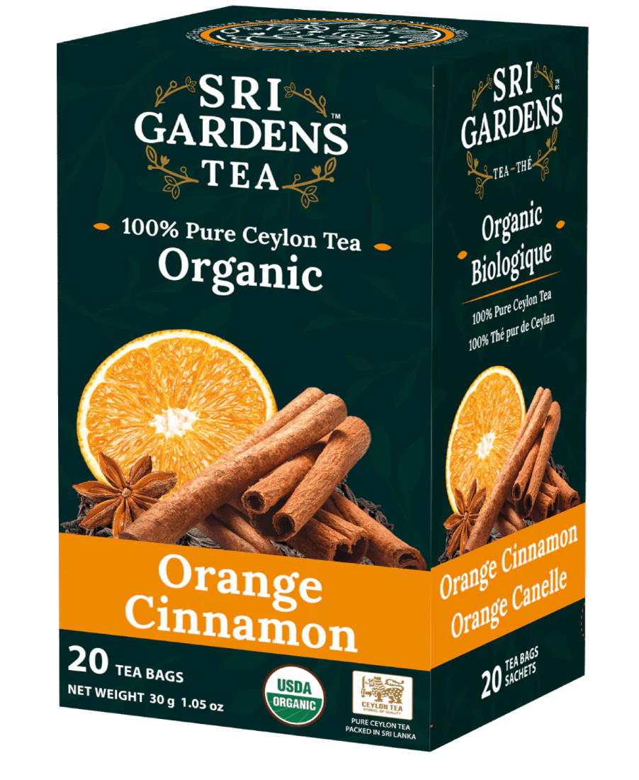 SRI Gardens Organic Orange & Cinnamon 20 Tea Bags