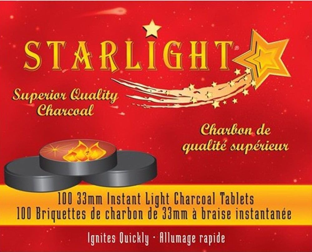 Starlight Instant Light Charcoal Tablets, 100 Tablets
