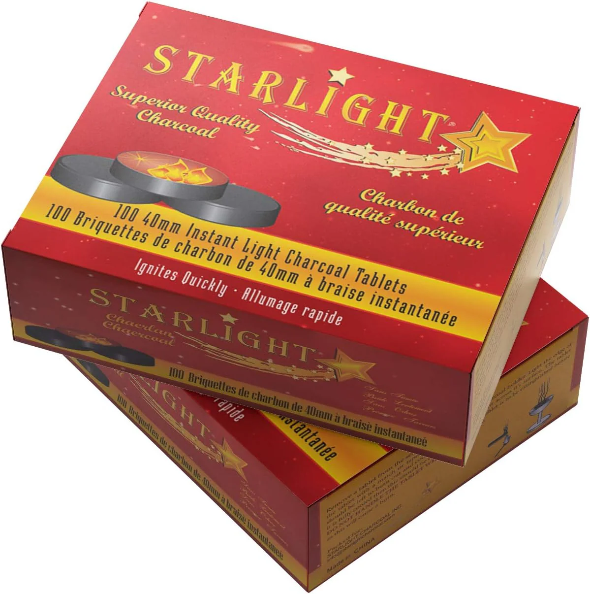 Starlight Instant Light Charcoal Tablets, 100 Tablets - Image 2