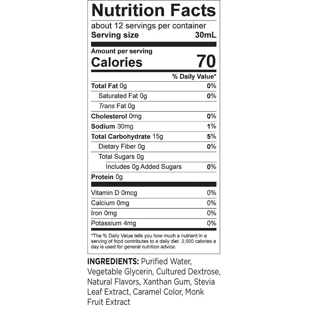 Sugar-Free Stevia Syrup, Maple, 360mL - Image 2