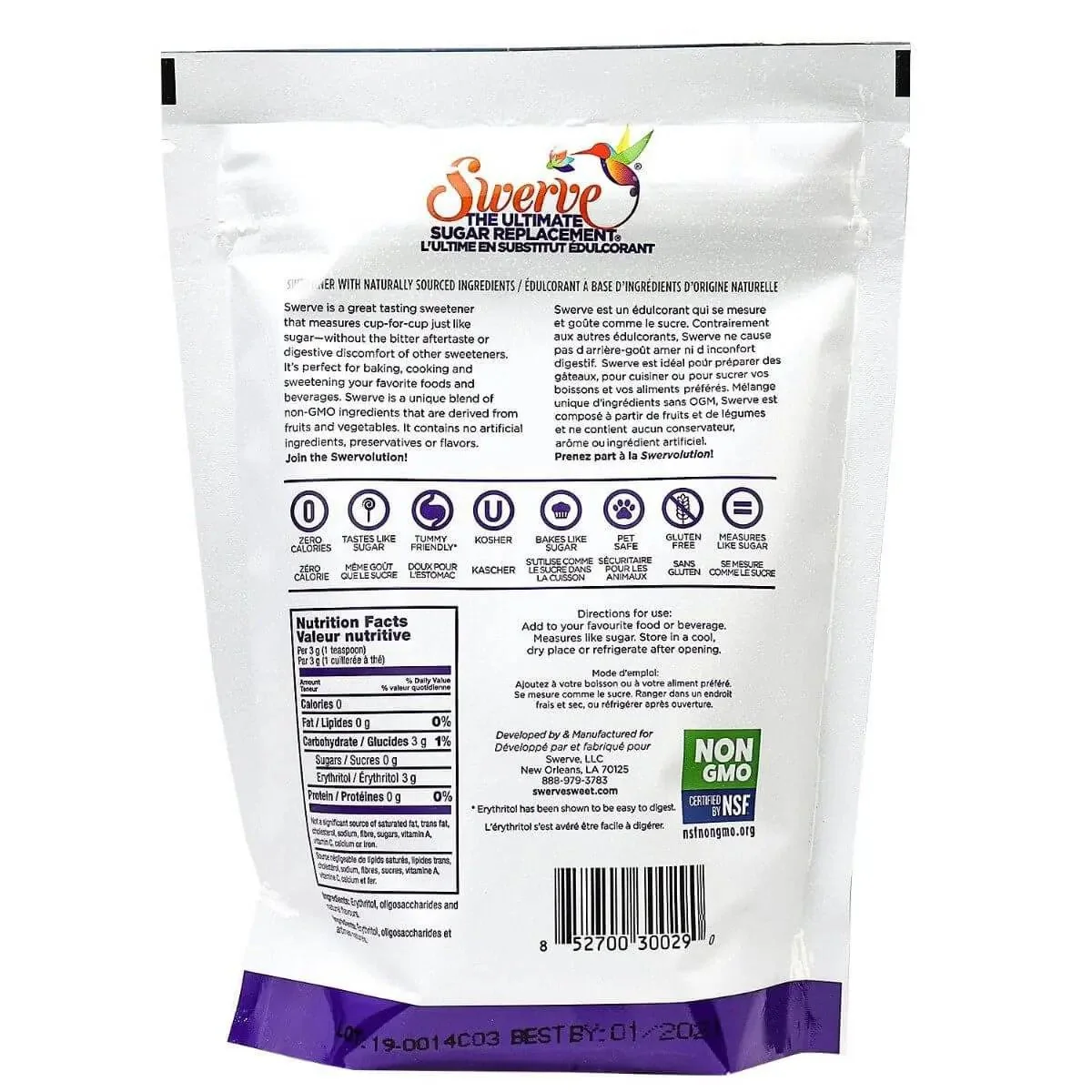 Swerve Sweetener With Natural Ingredients Icing Sugar 340 Grams - Image 2