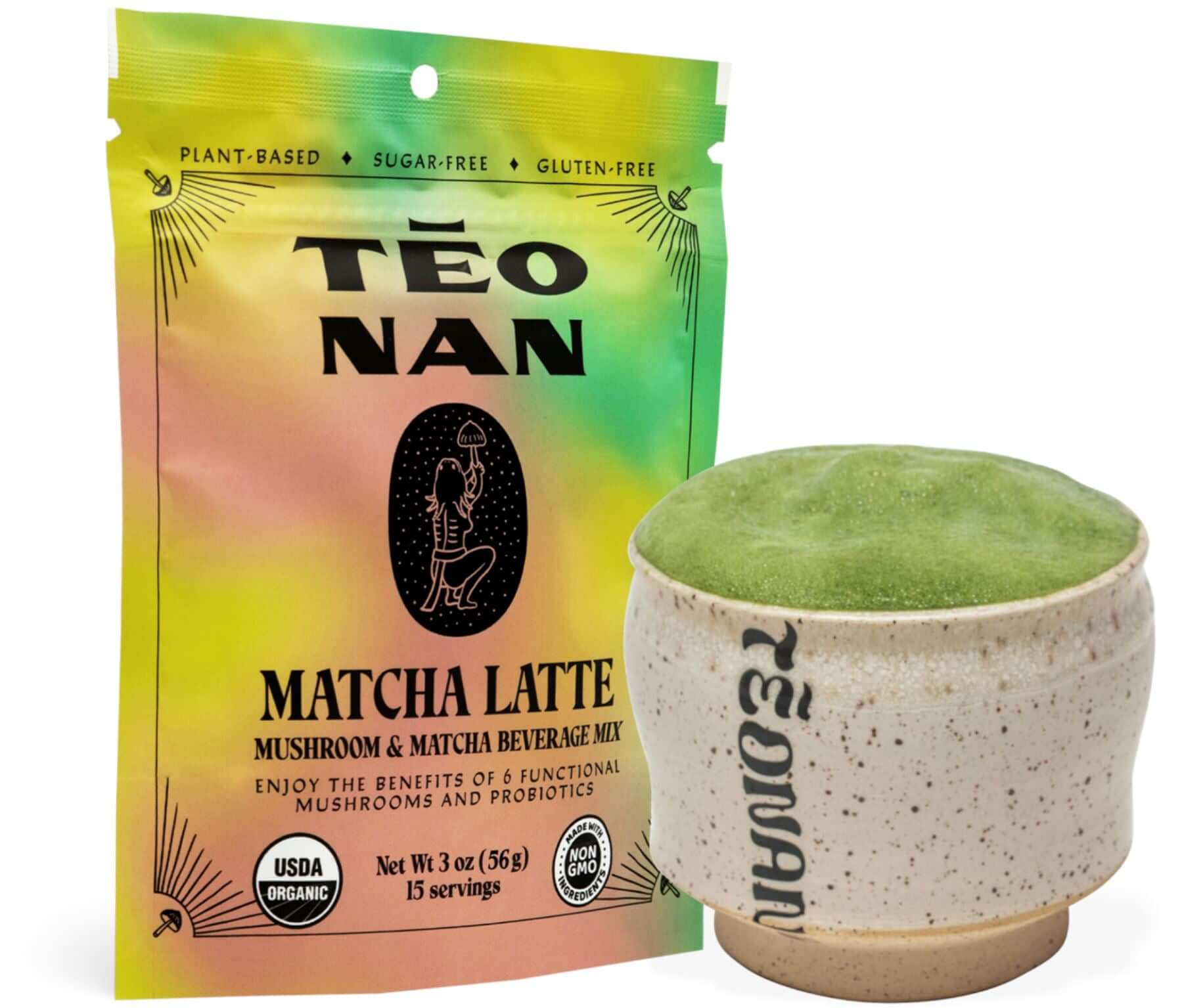 Teonan Matcha Latte - Matcha Instant, 15 Servings - Image 2
