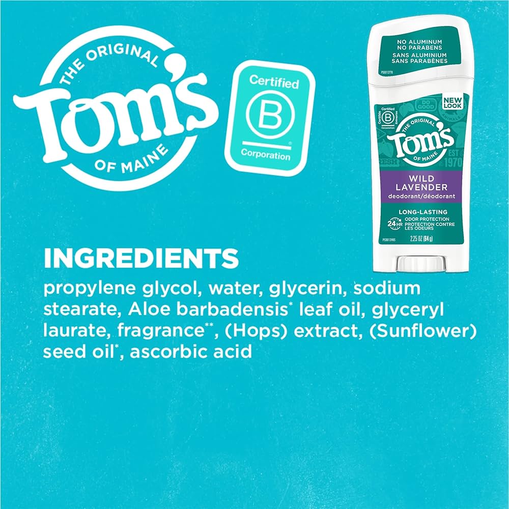 Tom's of Maine Long-Lasting Deodorant 64 Grams, Wild Lavender - Image 2