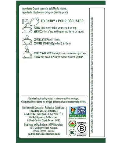 Traditional Medicinals Organic Spearmint 16 Bags - Image 2