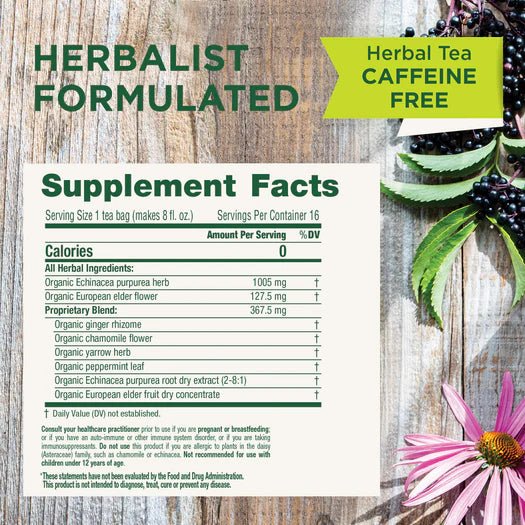 Traditional Medicinals - Organic Echinacea Plus® Elderberry Tea, 16s - Image 4