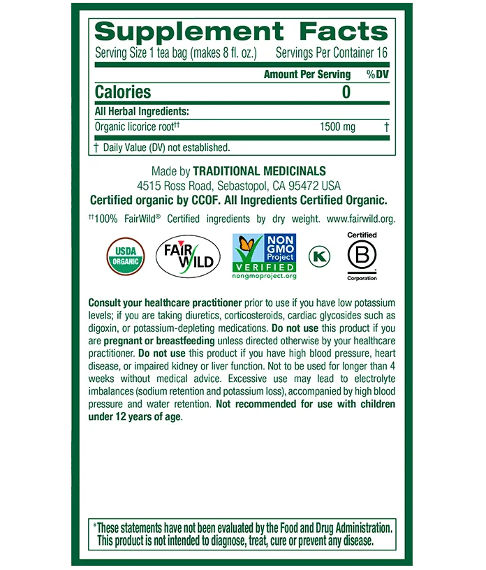 Traditional Medicinals - Organic Licorice Root Tea, 16 Bags - Image 3