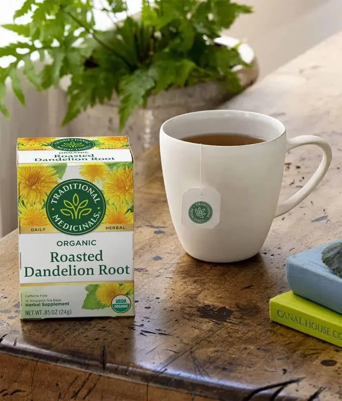 Traditional Medicinals Organic Roasted Dandelion Root 16 Tea Bags - Image 2