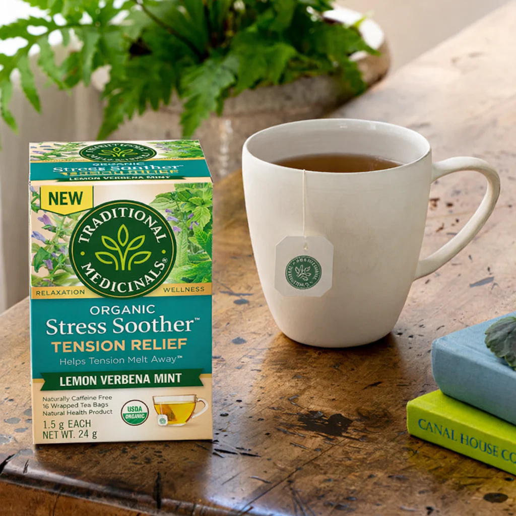 Traditional Medicinals - Organic Stress Soother & Tention Relief Tea, 16 Bags - Image 2