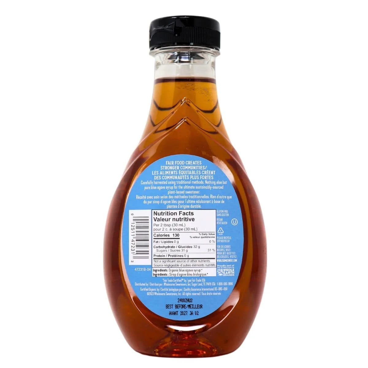 Wholesome Sweeteners Blue Agave 240mL - Image 2