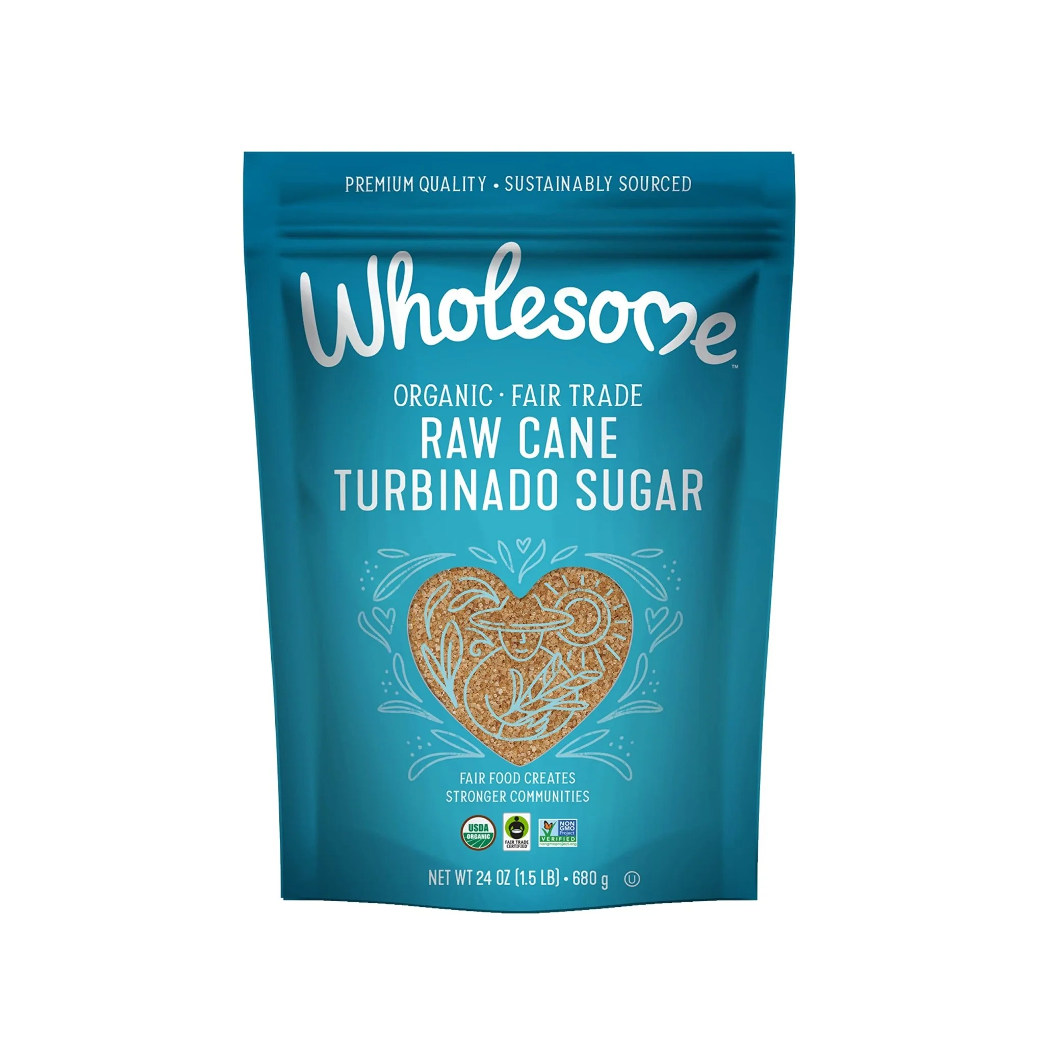 Wholesome, Organic Turbinado, Raw Cane Sugar, 680 Grams
