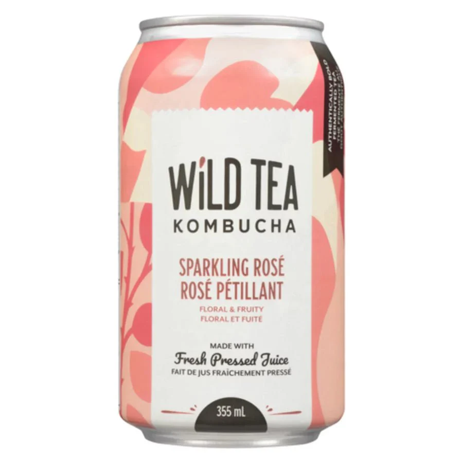 Wild Tea Kombucha Sparkling Rose 355mL