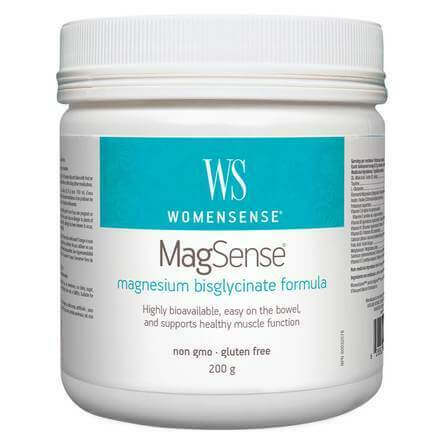 WomenSense MagSense Magnesium Bisglycinate Powder 200 Grams, Lemon