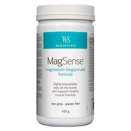 WomenSense MagSense Magnesium Bisglycinate Powder 400 Grams, Lemon Lime