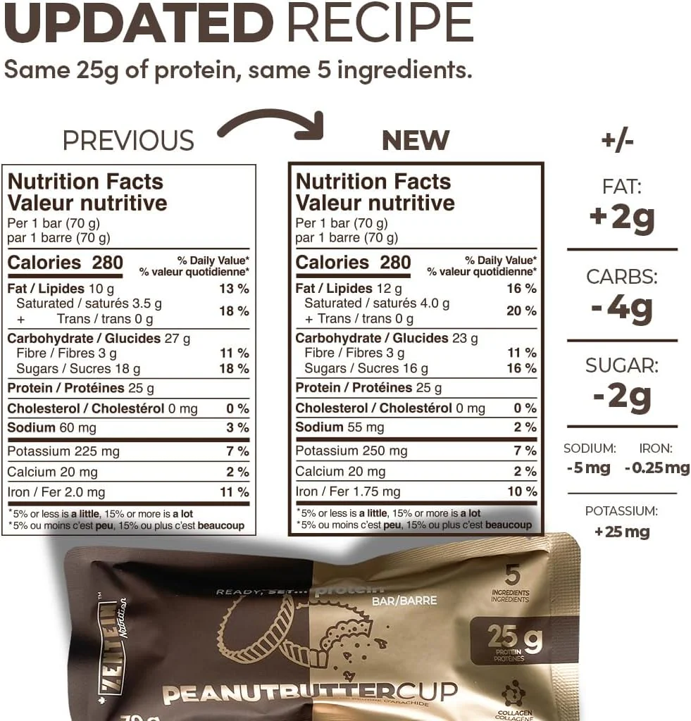 Zentein Nutrition Collagen Protein Bar 65 Grams, Peanut Butter Cup Flavour - Image 4