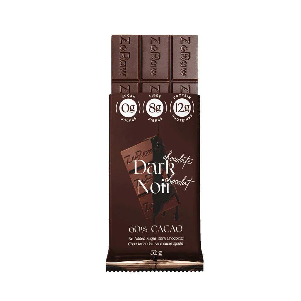 ZoRaw 60% Dark Chocolate Bar with Protein 52 Grams